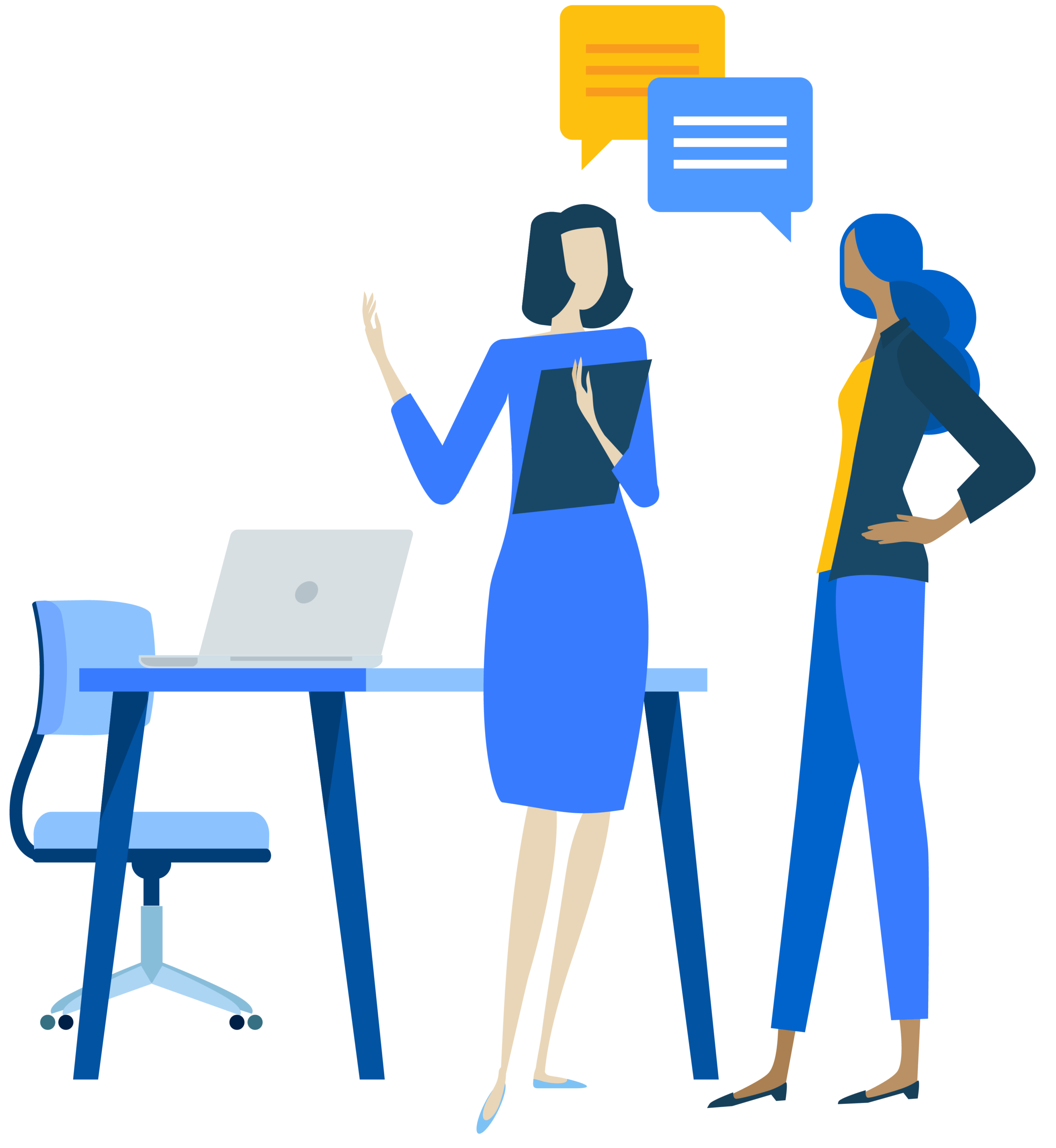 two women talking vector graphic